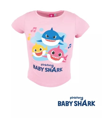 Baby Shark t- Shirt  lyserød
