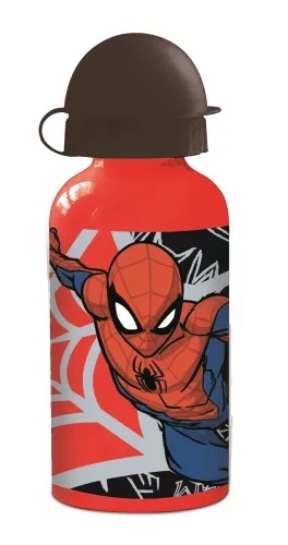 Spiderman aluminium drikkedunk 400 ml , rød