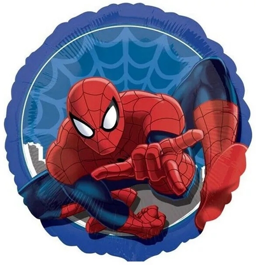Spiderman rund folieballon 43 cm