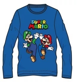 Super Mario bluse til børn blå , str.104