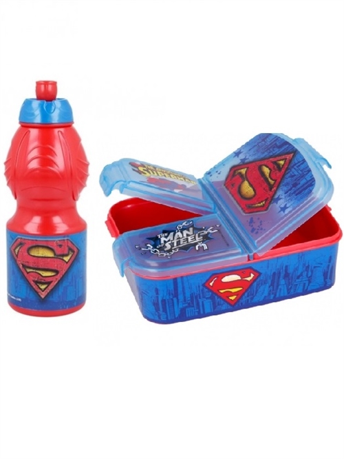Superman madkasse 3 rum og drikkedunk
