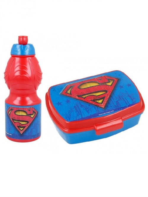 Superman madkasse og drikkedunk