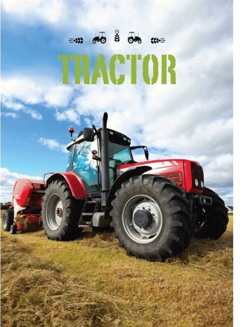 Traktor fleecetæppe rød,  100*140 cm