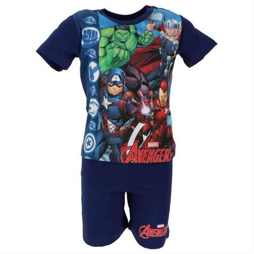 Avengers t-shirt og shorts sæt navy