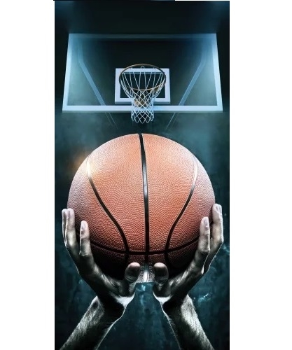 Basketball badehåndklæde
