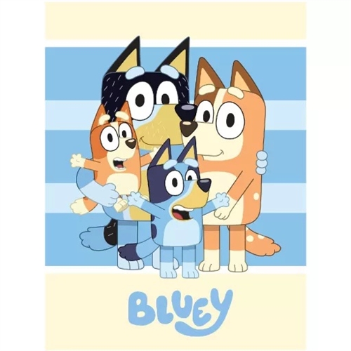 Bluey fleecetæppe 140*100 cm , Familie