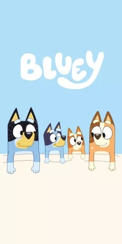 Bluey Badehåndklæde , familie