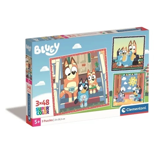 Bluey puslespil 3 * 48 brikker