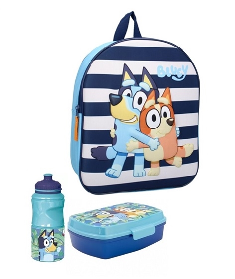 Bluey børnehavestart sæt, rygsæk m. madkasse og drikkedunk