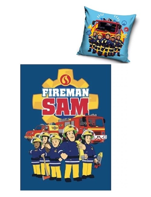 Brandmand Sam decor pude og fleece tæppe