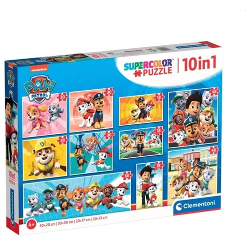 Paw Patrol puslespil 10 in 1