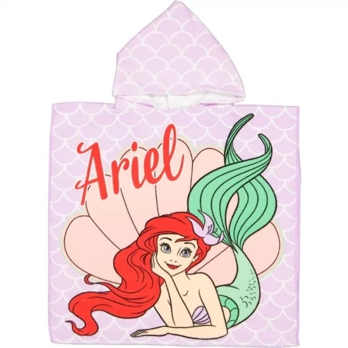 Den lille havfrue strandponcho , Ariel , 60*120 cm