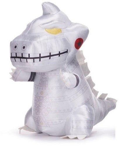 Dinosaur Godzilla bamse 25 cm , hvid