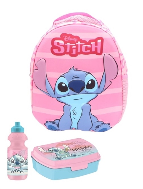 Disney Stitch børnehavestart sæt 3 dele , lyserød