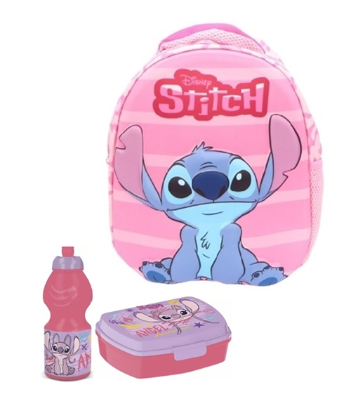 Disney Stitch børnehavestart sæt 3 dele , lyserød