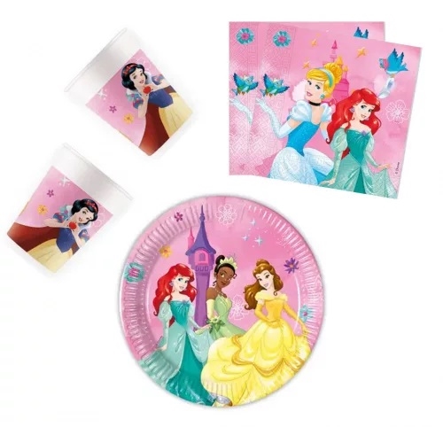 Disney Prinsesser tallerkner, servietter, krus  til 8 personer