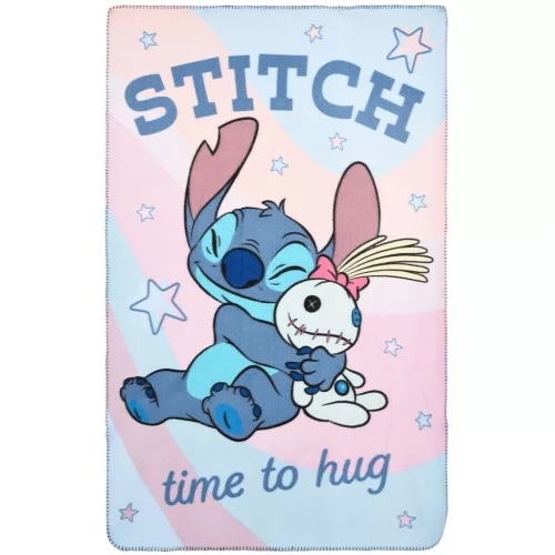 Disney Stitch  fleece tæppe , Time to hug