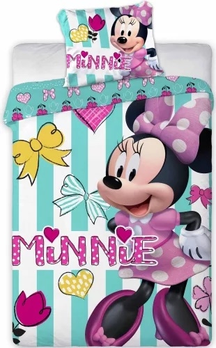 Disney Minnie juninor sengetøj , 135*100 cm/ 40*60 cm