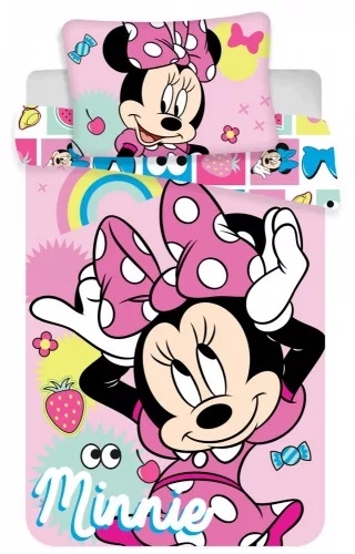 Disney Minnie junior sengetøj Pink , 100*135 cm/ 40*60 cm