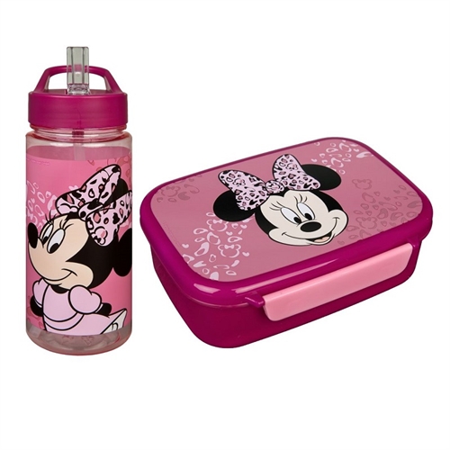 Disney Minnie madkasse og drikkedunk med sugerør