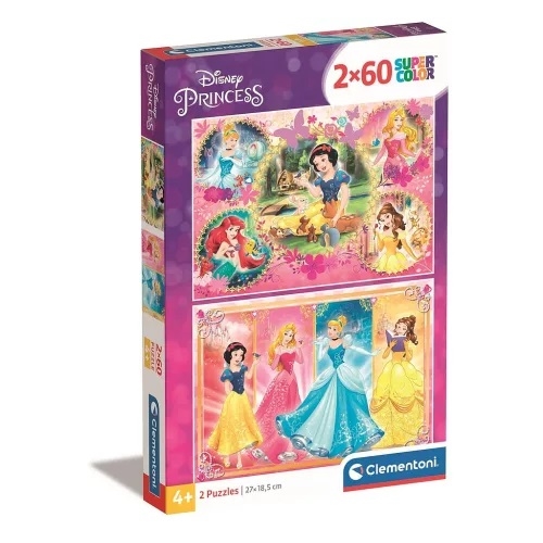 Disney Prinsesser puslespil 2*60 brikker