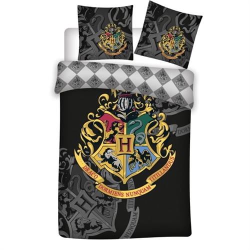 Harry Potter sengetøj sort, Hogwarts , 140 * 200 cm/63*63 cm
