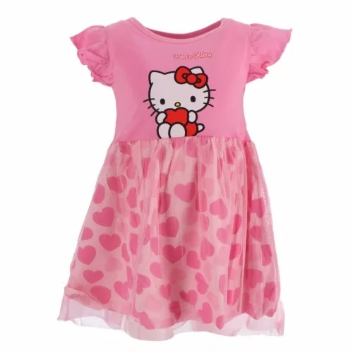 Hello Kitty kjole med tyl nederdel