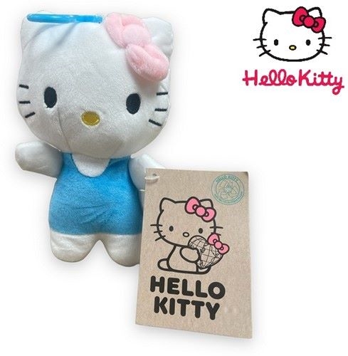 Hello Kitty clip bamse blå , 17 cm