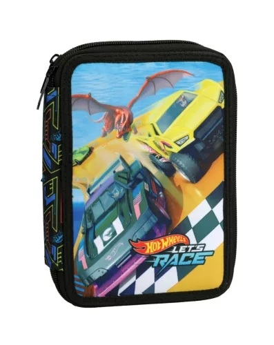 Hot Wheels penalhus 2 lag med tilbehør , Let\'s Race