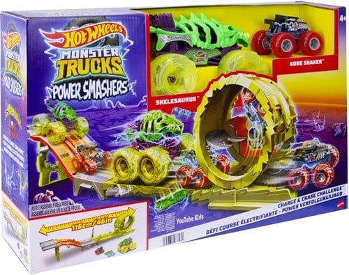Hot Wheels Monster Trucks Power smashers charge & chase challenge