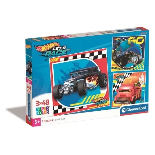 Hot Wheels puslespil 3 * 48 brikker 