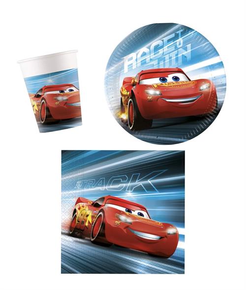 Disney Cars McQueen fødselsdags pakke til 8 personer, Race to Win