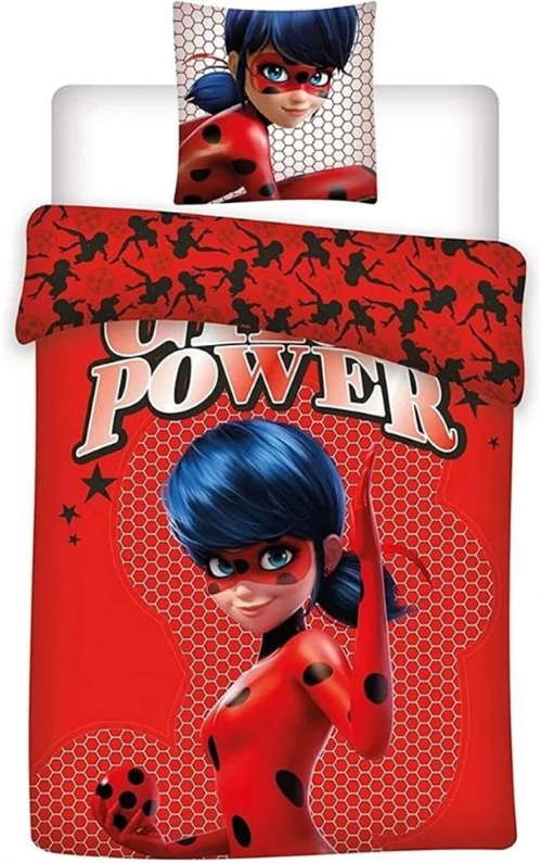 Miraculous Ladybug sengetøj , Girl Power , 140*200cm /63*63cm