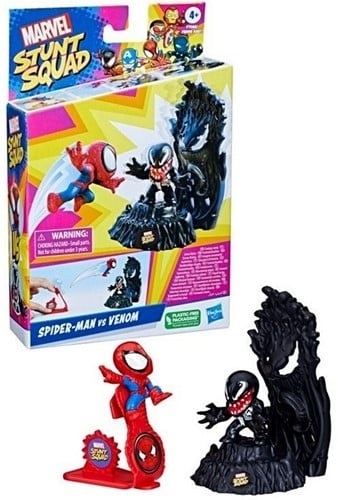 Marvel Stunt Squad Spiderman vs Venom figur 