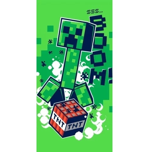 Minecraft badehåndklæde , Creeper og TNT
