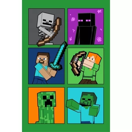 Minecraft fleecetæppe 100*150 cm