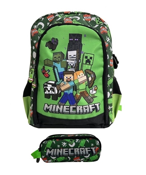 Minecraft skoletaske og penalhus