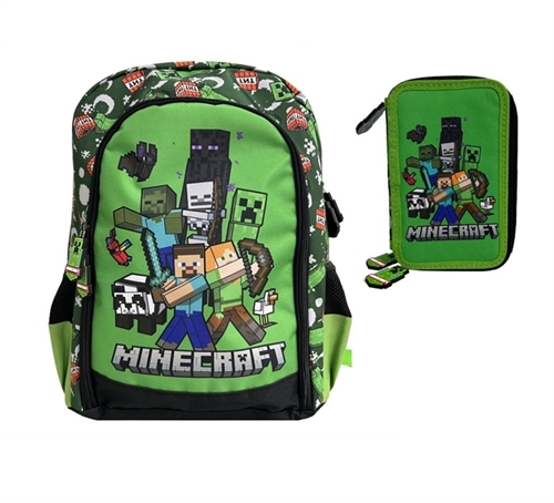 Minecraft skoletaske og penalhus