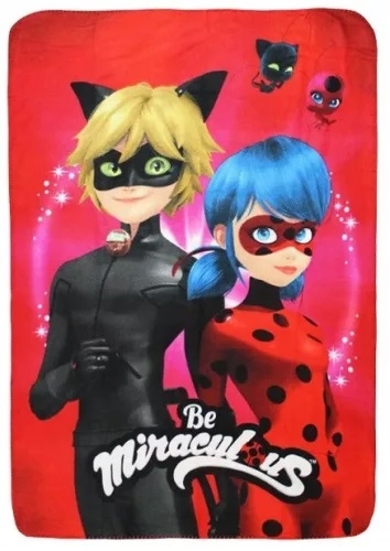 Miraculous Ladybug fleecetæppe , 100*140cm