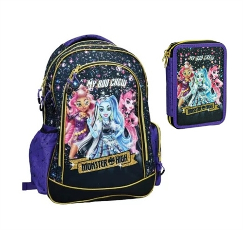 Monster High skoletaske og penalhus
