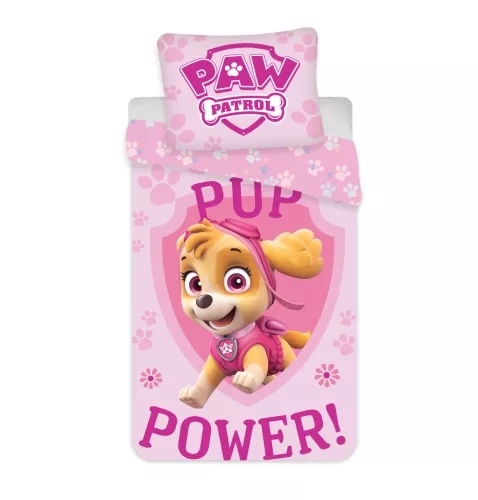 Paw Patrol junior sengetøj , Pup Power ! , 100*135 cm / 40*60 cm