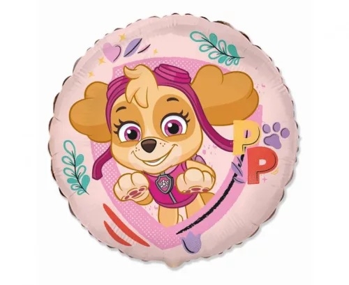 Paw Patrol Skye rund folieballon 46 cm
