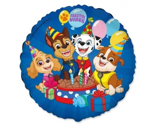 Paw patrol rund folieballon 46cm , Vibes