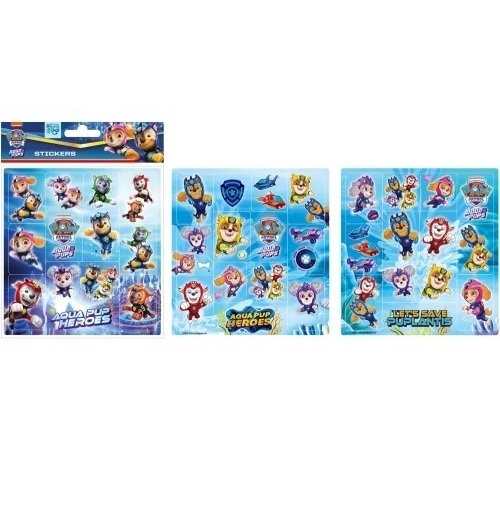 Paw Patrol klistermærker , Aqua PupHeroes , 36 stk.