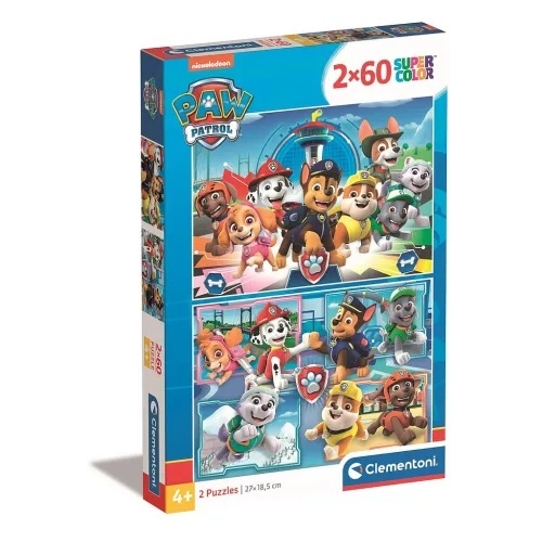 Paw Patrol puslespil 2 in 1 , 2*60 brikker