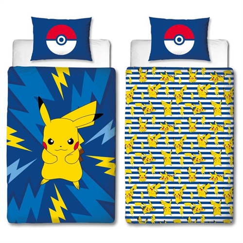 Pokemon sengetøj 140*200 cm , Pikachu Lightning