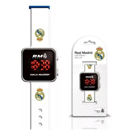 Real Madrid LED Digital Armbåndsur , Hvid