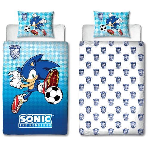 Sonic sengetøj 140 * 200 cm , Fodbold