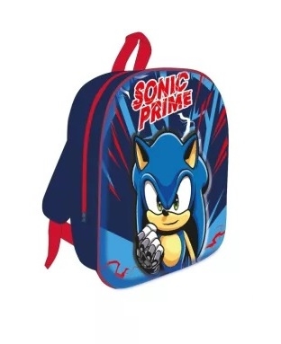 Sonic rygsæk 3D , 30 cm, Sonic Prime