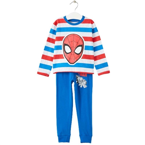 Spiderman nattøj stribet , blå